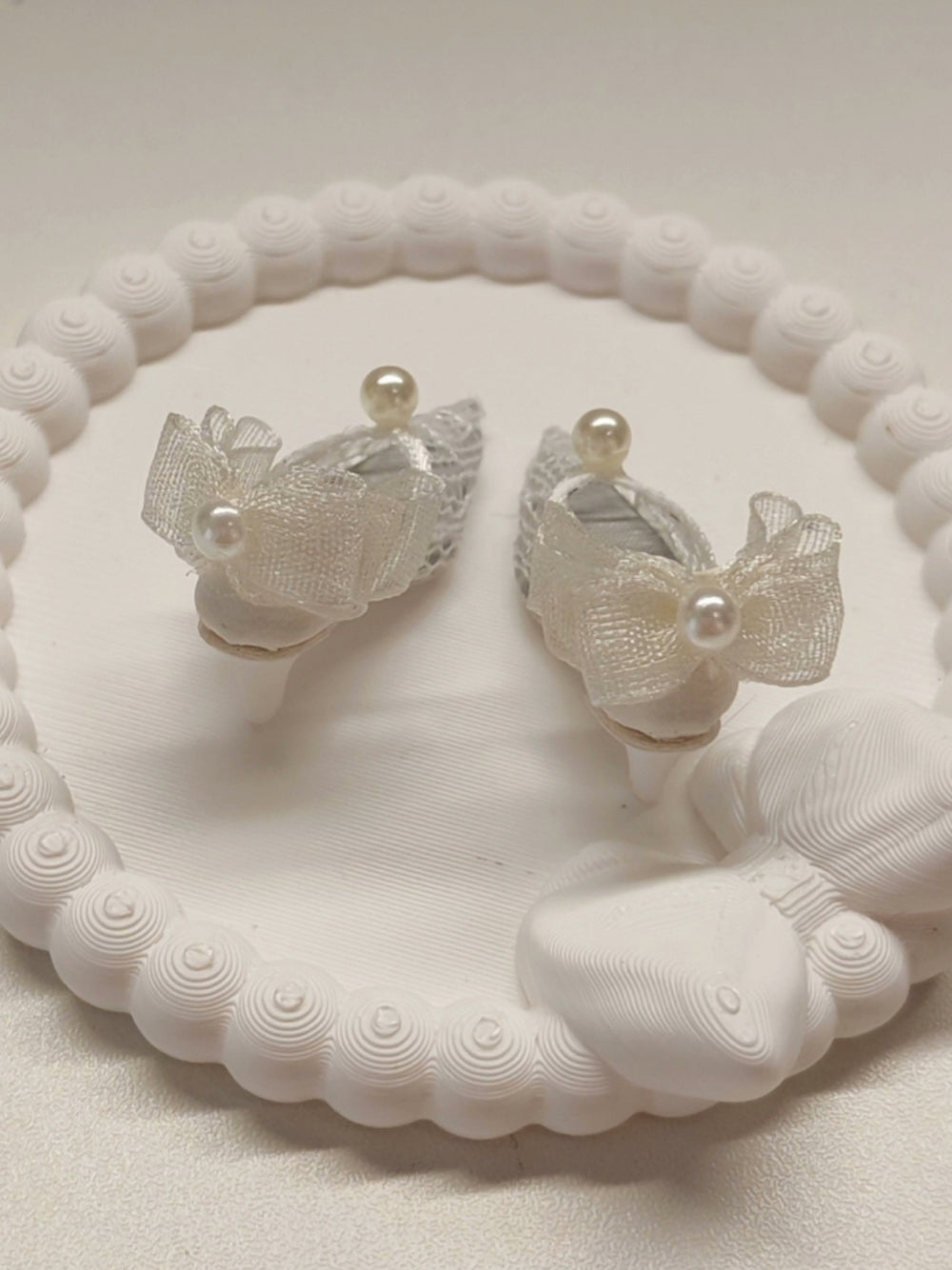 Pearl Bowknot Lace Blythe High Heel Back View | ToastDoll