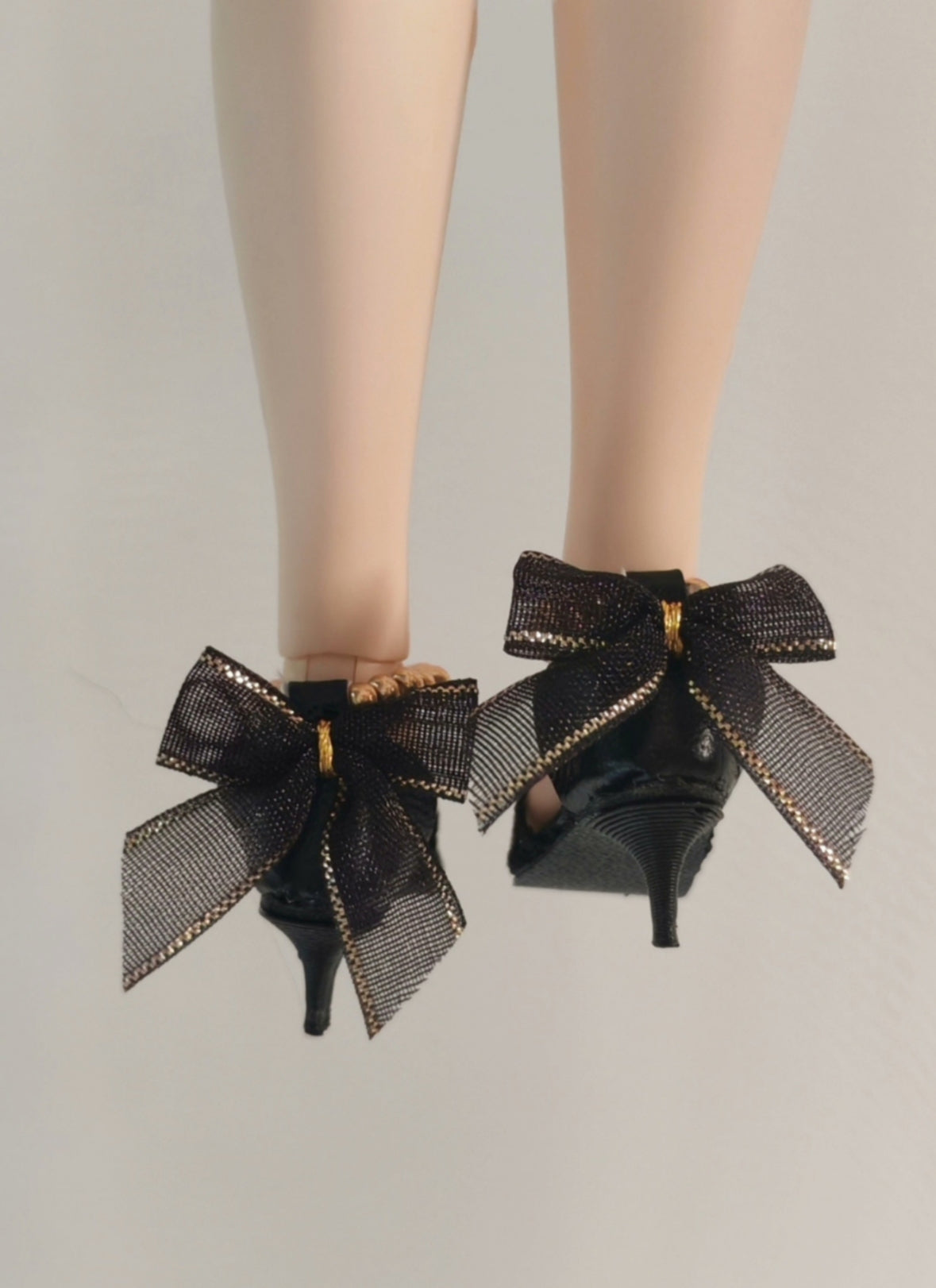Pearl Bowknot Lace Blythe High Heel - Handmade Doll Shoes - ToastDoll