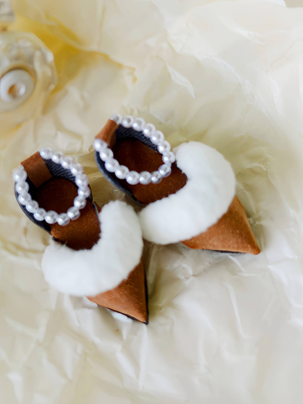 Fluffy Pearl Strap Blythe Flat | ToastDoll