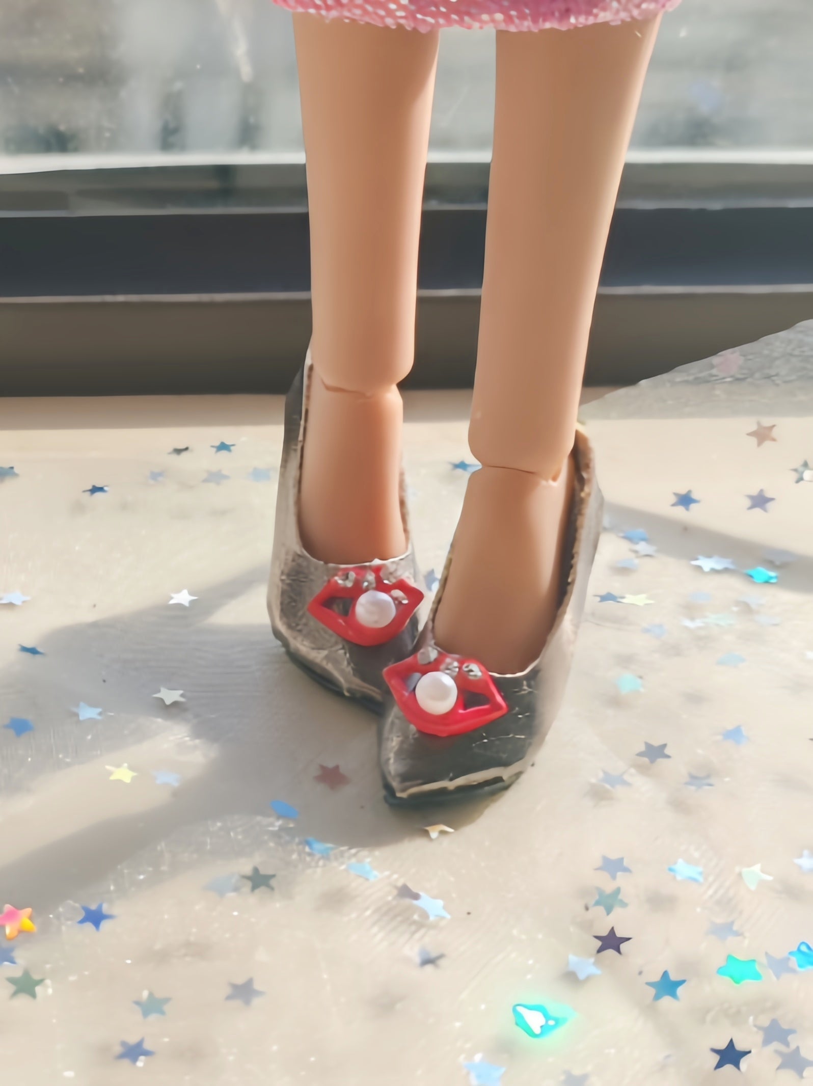 Shiny Metallic Chic Blythe High Heels - Handmade Doll Shoes - ToastDoll