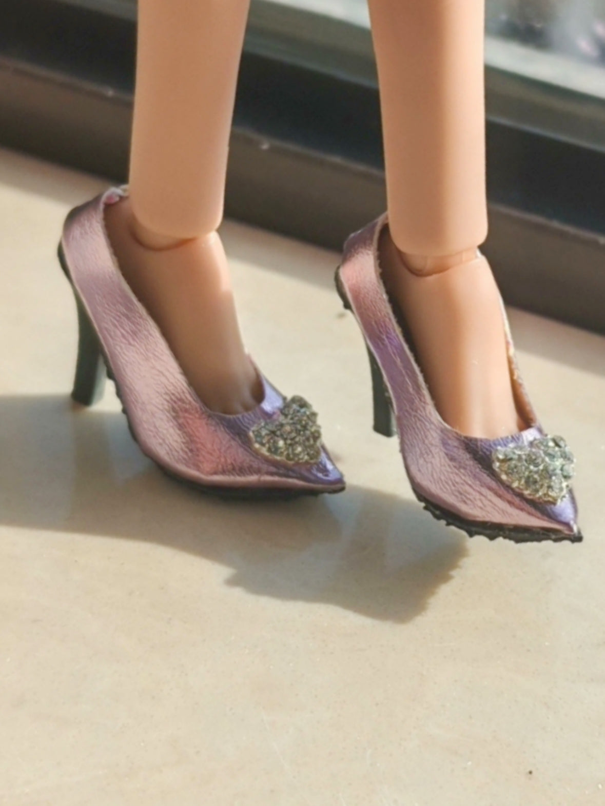 Shiny Metallic Chic Blythe High Heels - Handmade Doll Shoes - ToastDoll
