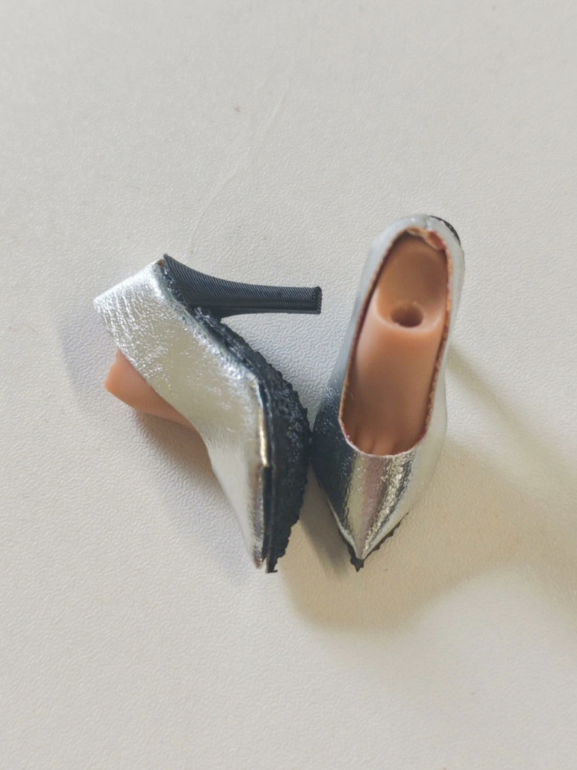 Shiny Metallic Chic Blythe High Heels - Handmade Doll Shoes - ToastDoll