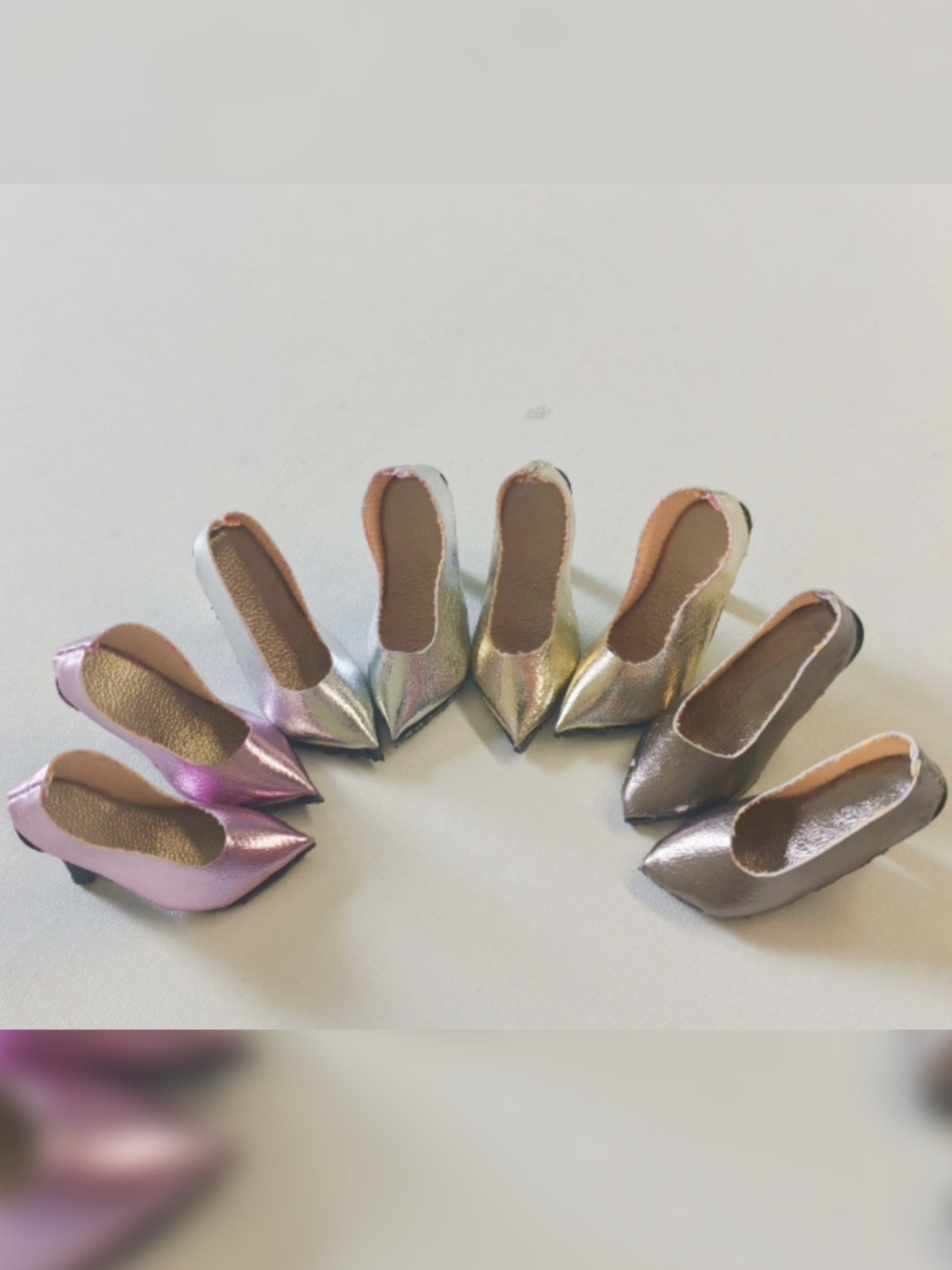 Shiny Metallic Chic Blythe High Heels Flat Lay | ToastDoll