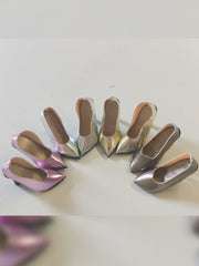 Shiny Metallic Chic Blythe High Heels Flat Lay | ToastDoll