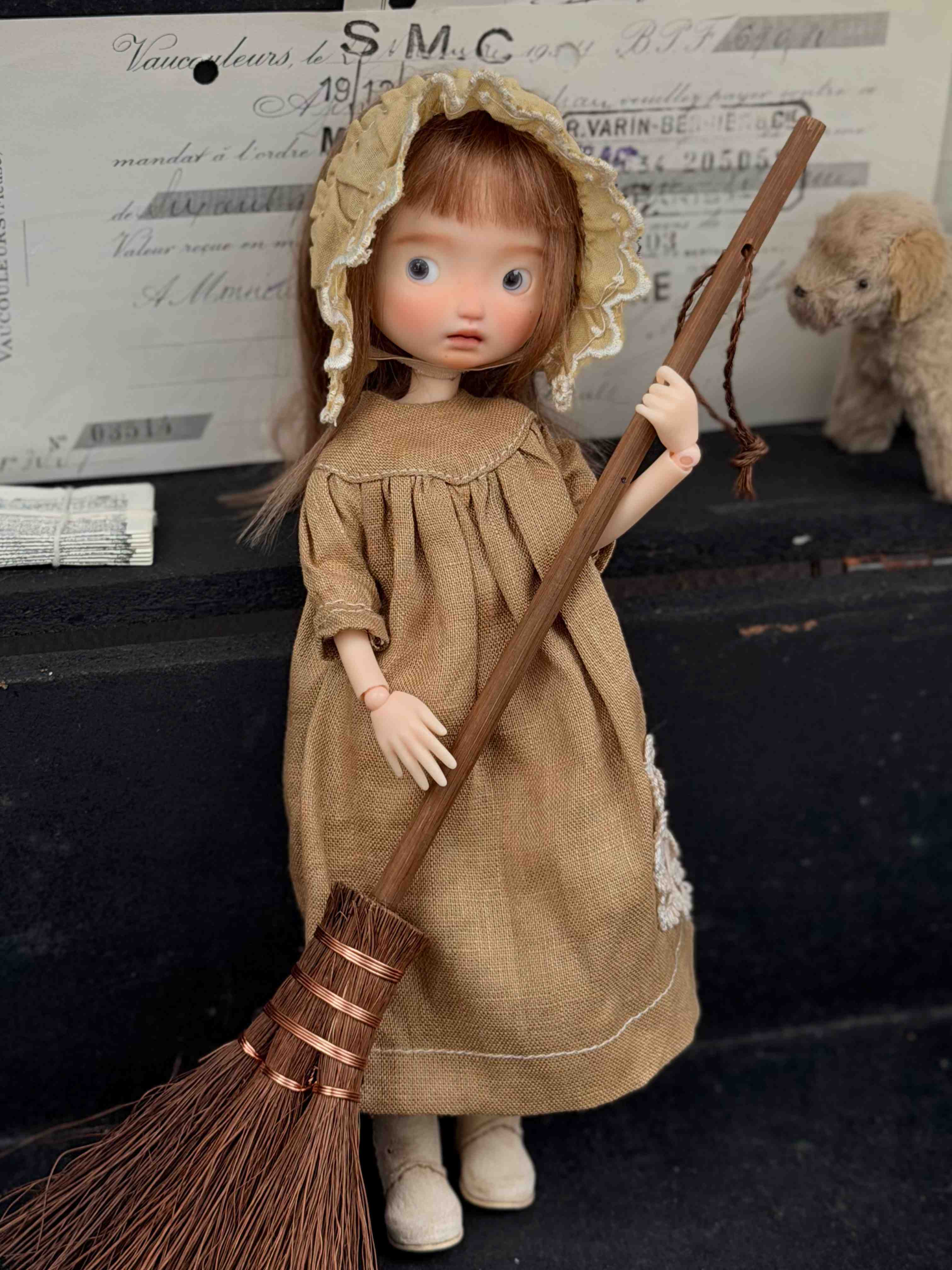 Rustic Pastoral Blythe BJD Dress Set On Doll Display | ToastDoll