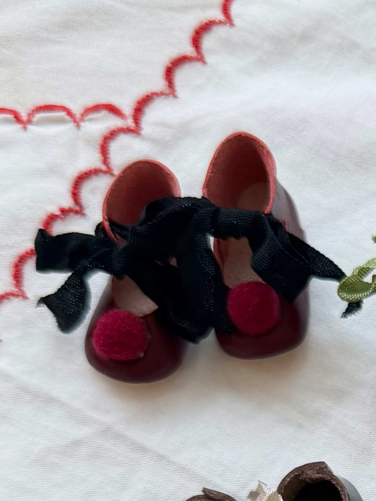 Vintage Leather Blythe Flats - Handmade Doll Shoes - ToastDoll