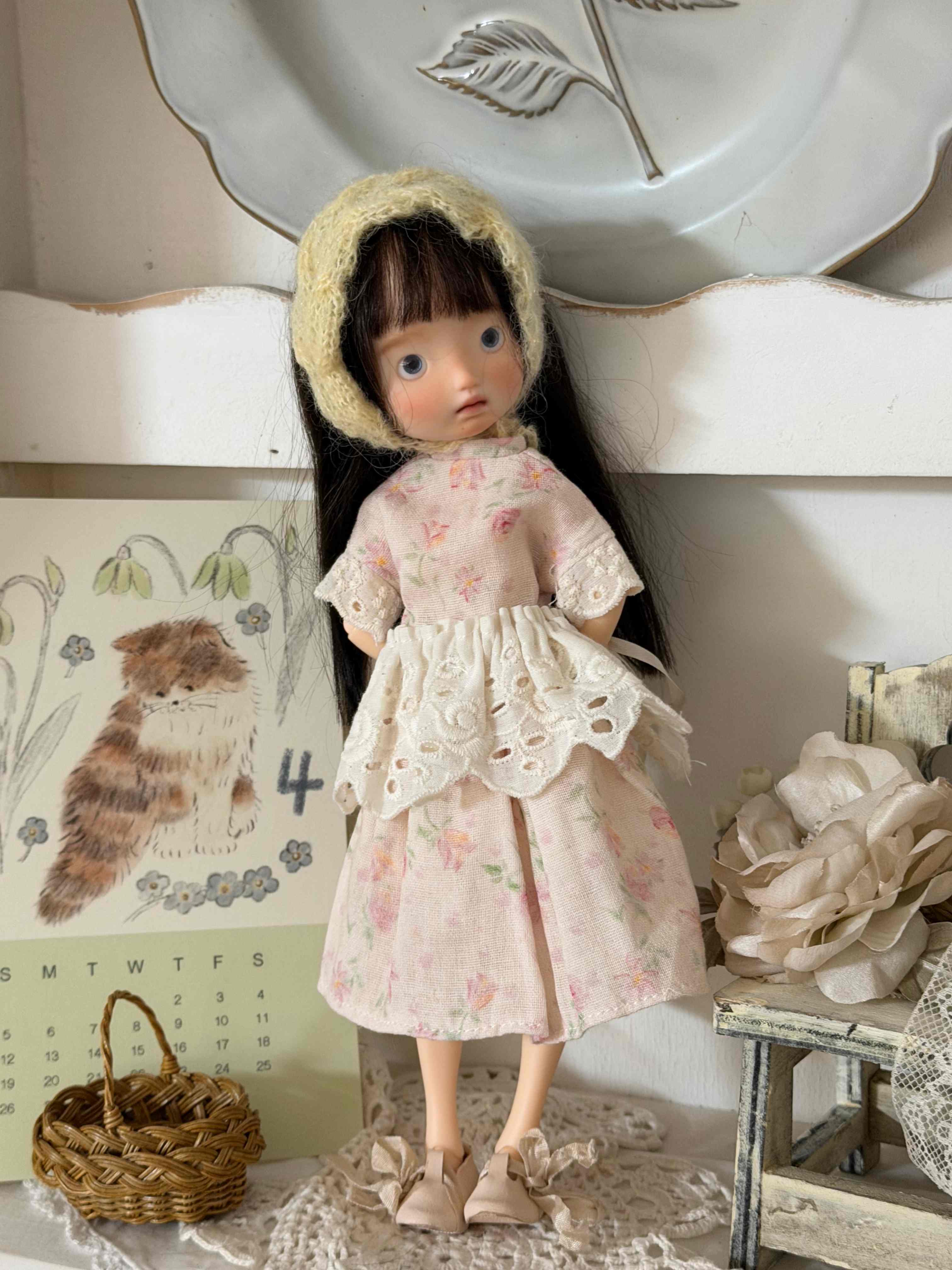 Pink Floral Blythe 1/6 BJD Outfit - Handmade Doll Clothes - ToastDoll