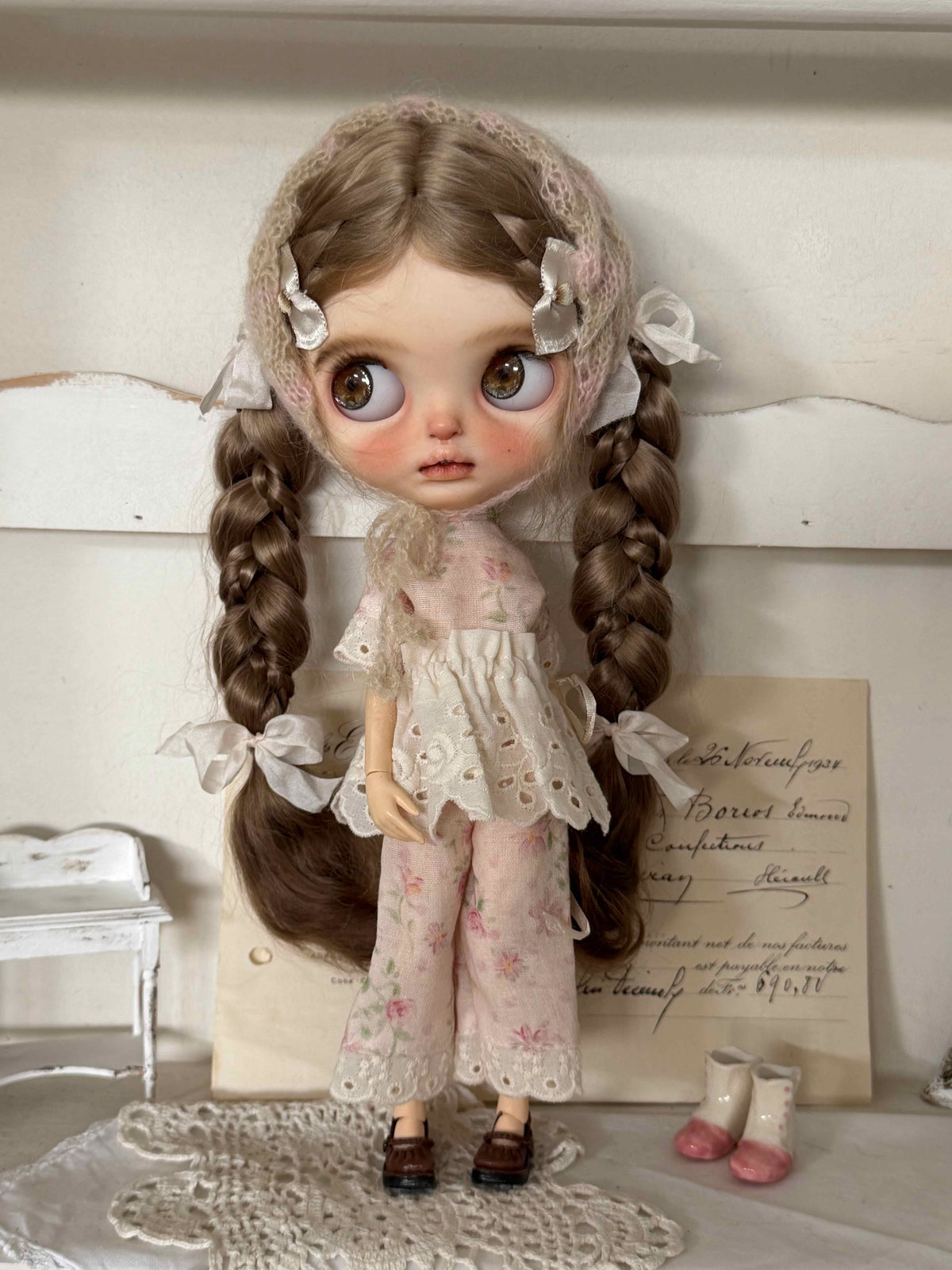 Pink Floral Blythe 1/6 BJD Outfit - Handmade Doll Clothes - ToastDoll