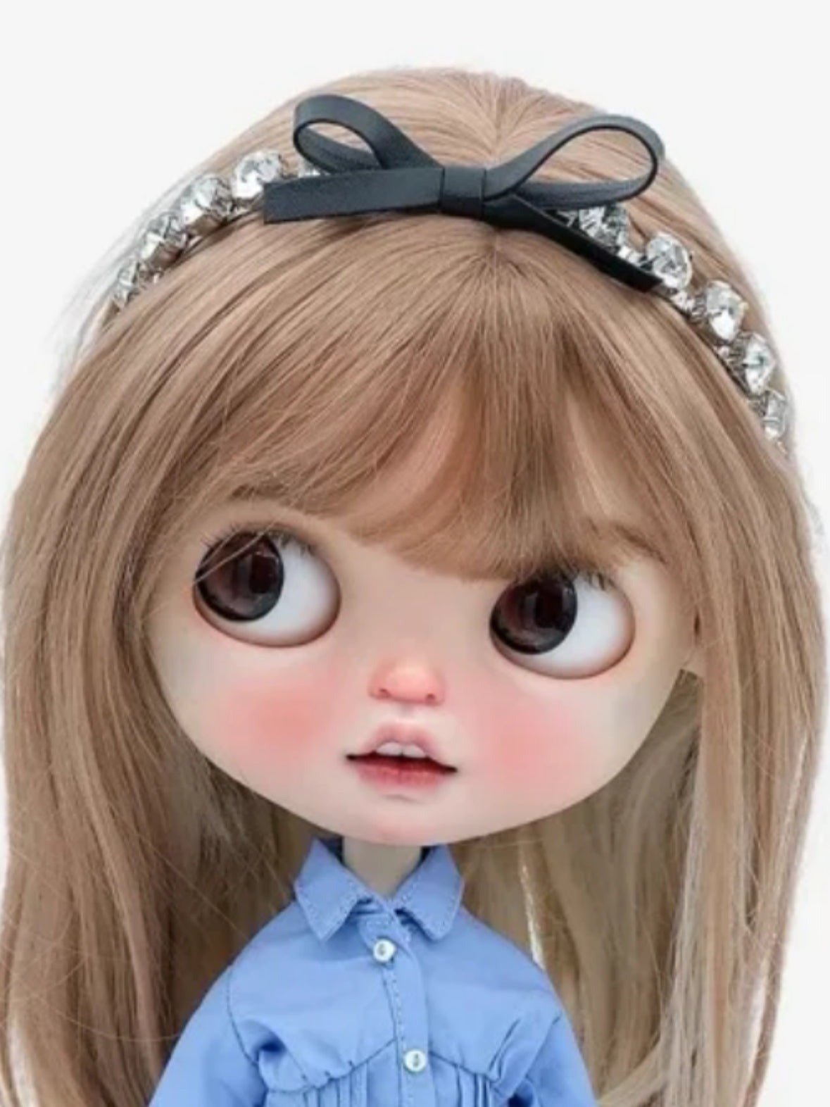Handmade Outfit for Blythe/Obitsu,Faux Fur Plaid Corset Top Skirt Suit