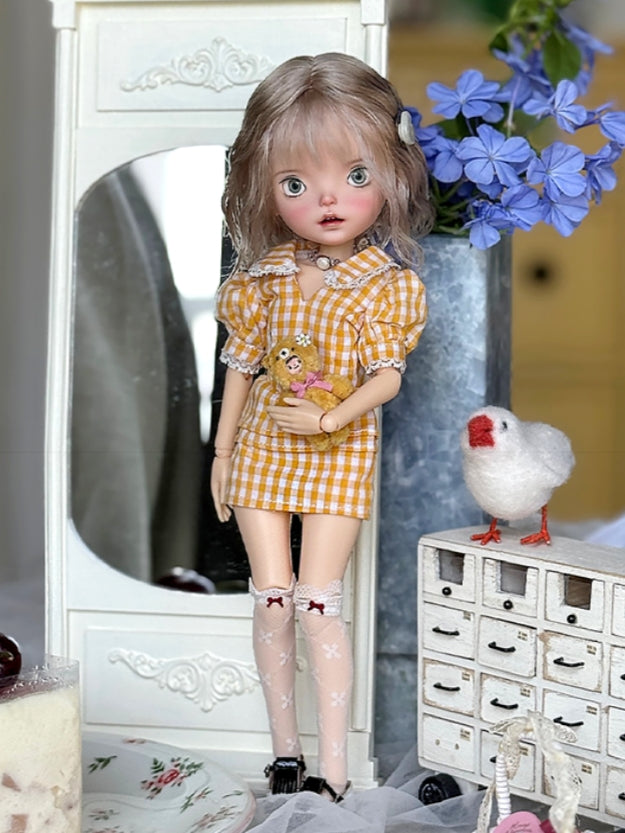Handmade Outfit for Blythe/Pullip/Obitsu, Peter Pan Collar Fit & Flare Dress