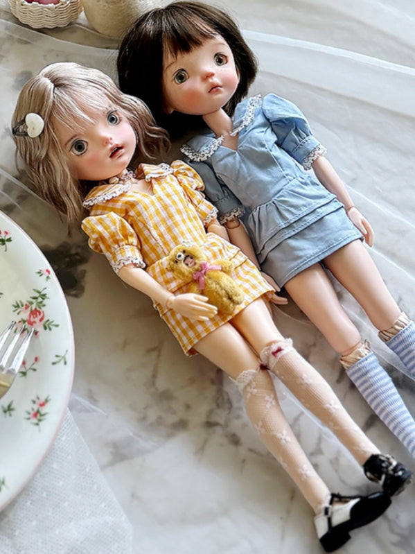 Handmade Outfit for Blythe/Pullip/Obitsu, Peter Pan Collar Fit & Flare Dress