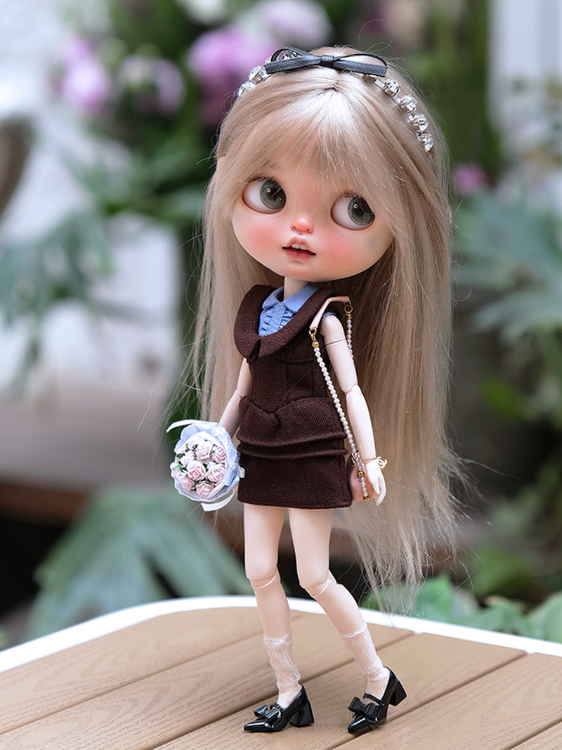 Handmade Outfit for Blythe/Pullip/Obitsu, Sweet Two-Piece Dress