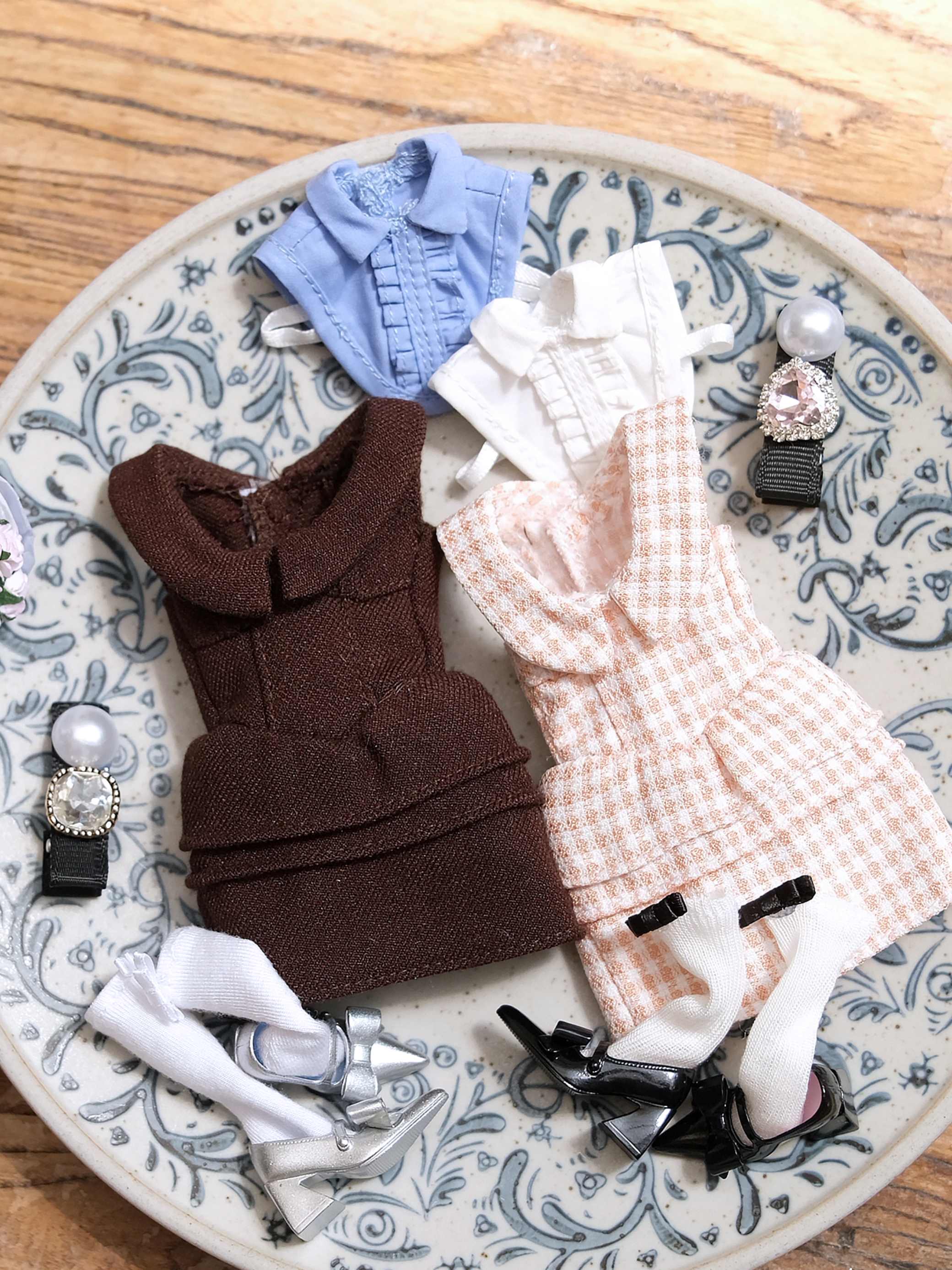 Handmade Outfit for Blythe/Pullip/Obitsu, Sweet Two-Piece Dress