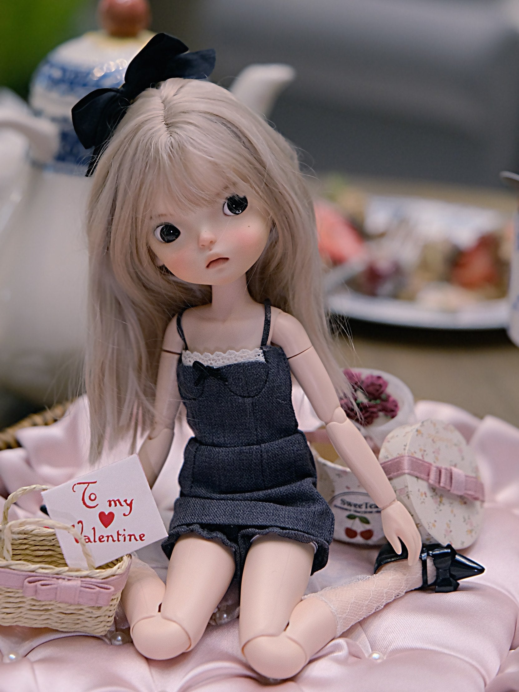 Handmade Outfit for Blythe/Pullip/Obitsu, Sweet Slim Sleeveless Mini Dress