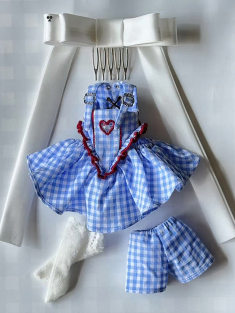 Handmade Outfit for Blythe/Pullip/Obitsu, High Waist Sweetheart Sleeveless Mini Dress
