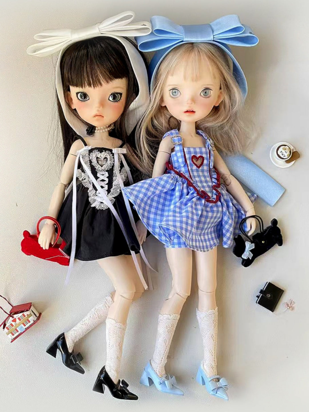 Handmade Outfit for Blythe/Pullip/Obitsu, High Waist Sweetheart Sleeveless Mini Dress