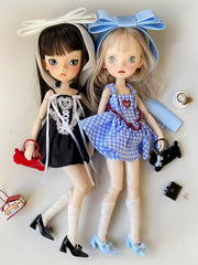 Handmade Outfit for Blythe/Pullip/Obitsu, High Waist Sweetheart Sleeveless Mini Dress