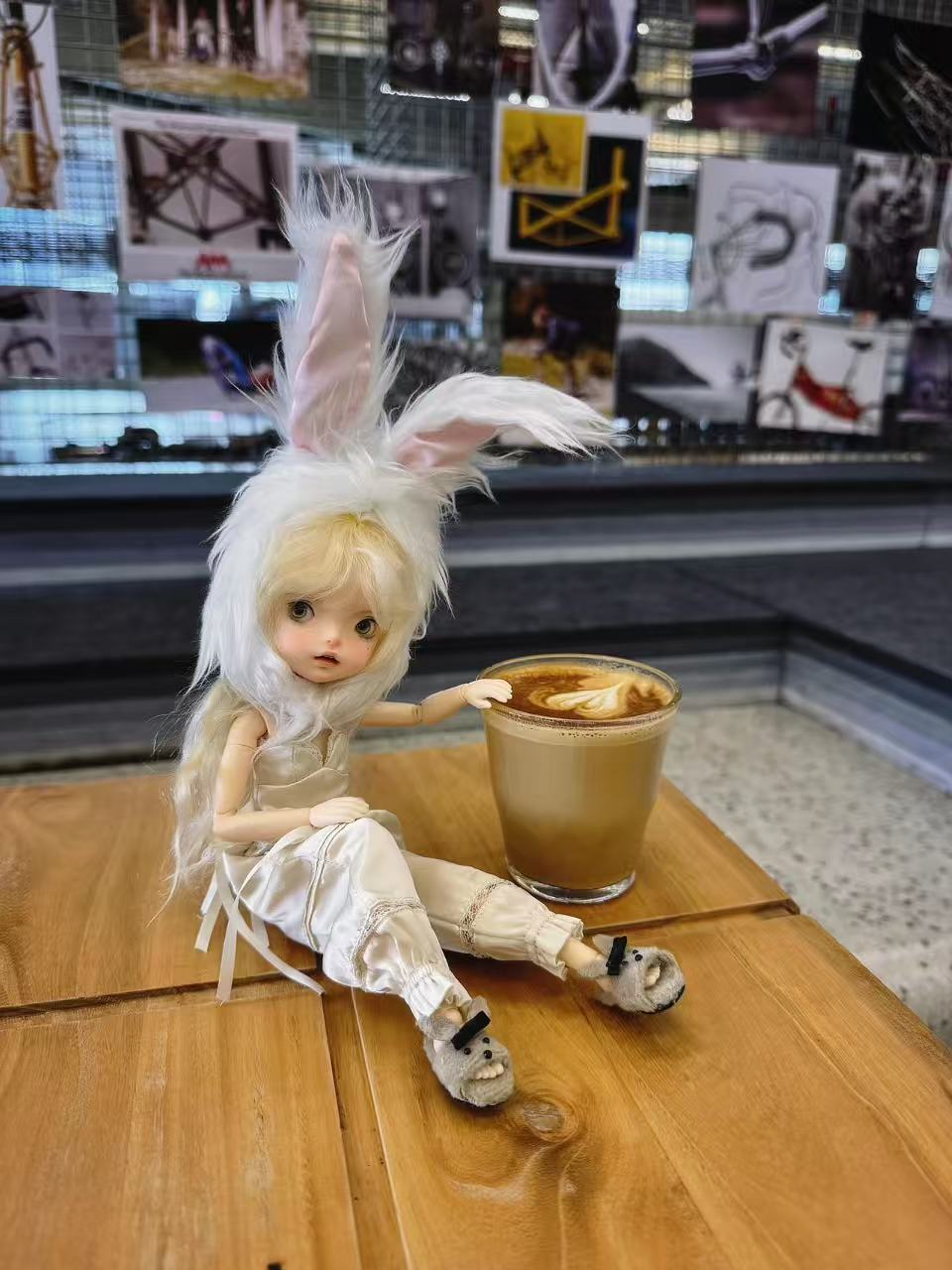 Bunny Pajama Blythe 1/6 BJD Set - Handmade Doll Clothes - ToastDoll