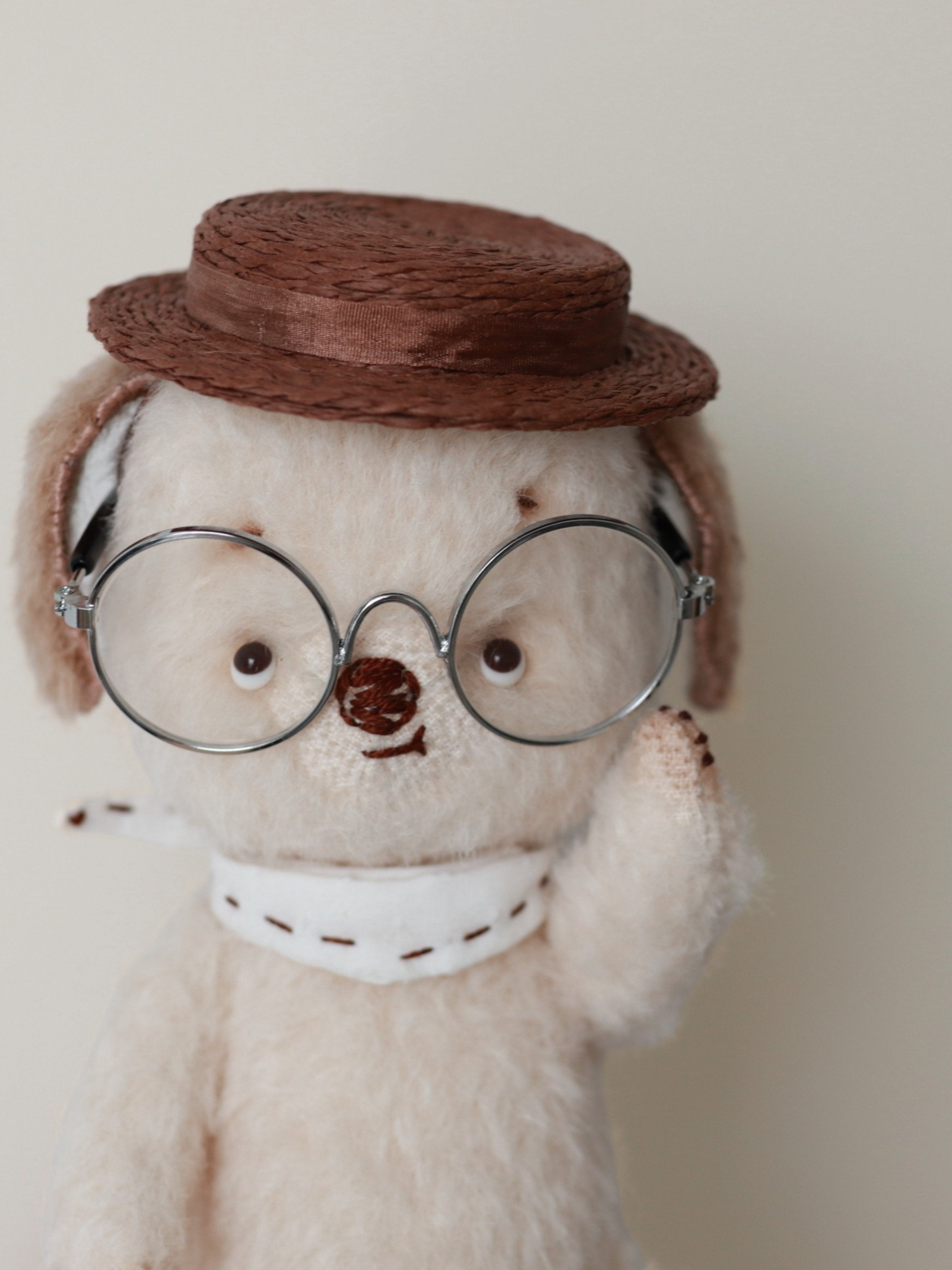 Grumpy Retro Puppy Plushies Front View | ToastDoll