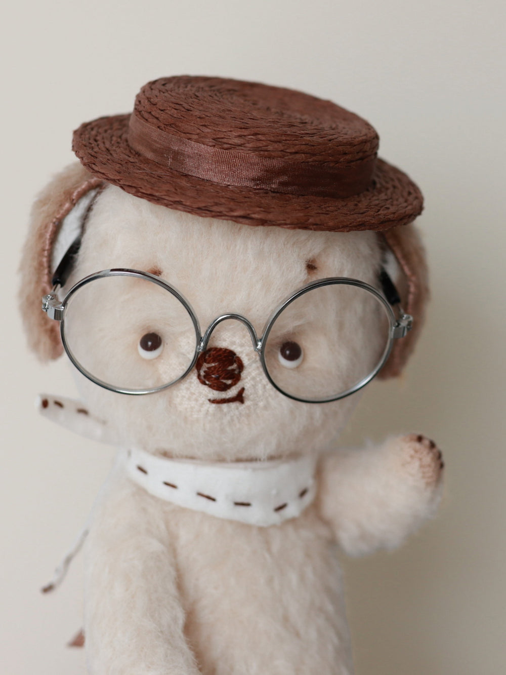 Grumpy Retro Puppy Plushies Half Body Shot | ToastDoll