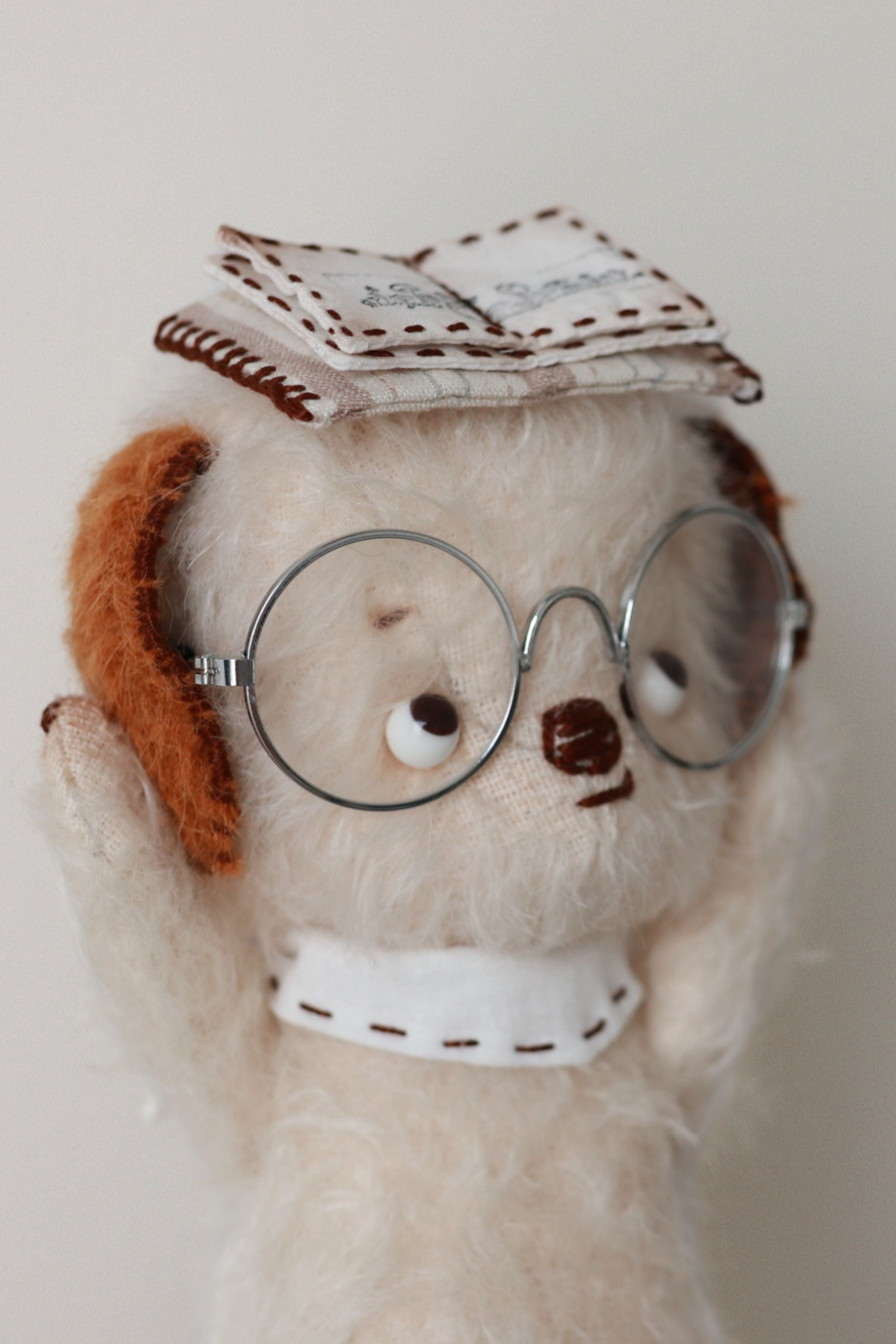 Grumpy Retro Puppy Plushies - Handmade Companion - ToastDoll