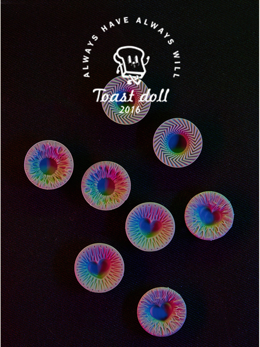 ToastDoll 3D Patterned Blythe Eyechips Base, Multi-Pattern