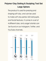 Polymer Clay Dotting & Sculpting Tool Set, Large Sphere