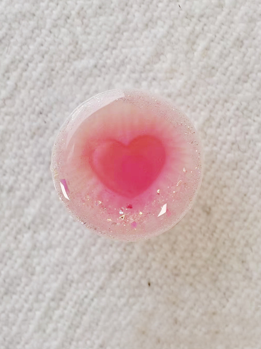 Handmade Blythe Eyechips, Pink Tone, Heart