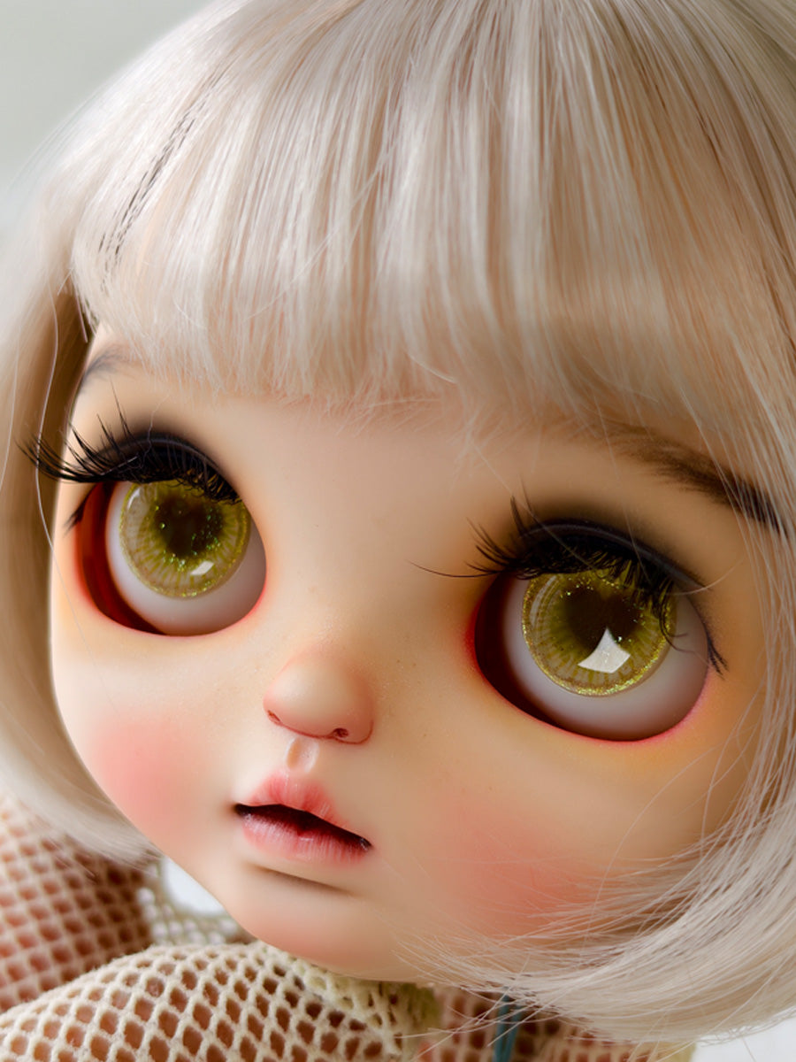 Handmade Blythe Eyechips, Green Tone, Heart