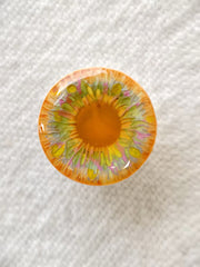 Handmade Blythe Eyechips, Orange Tone, Sunflower