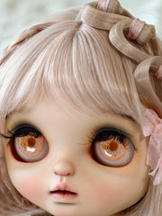Handmade Blythe Eyechips, Orange Tone, Sunflower