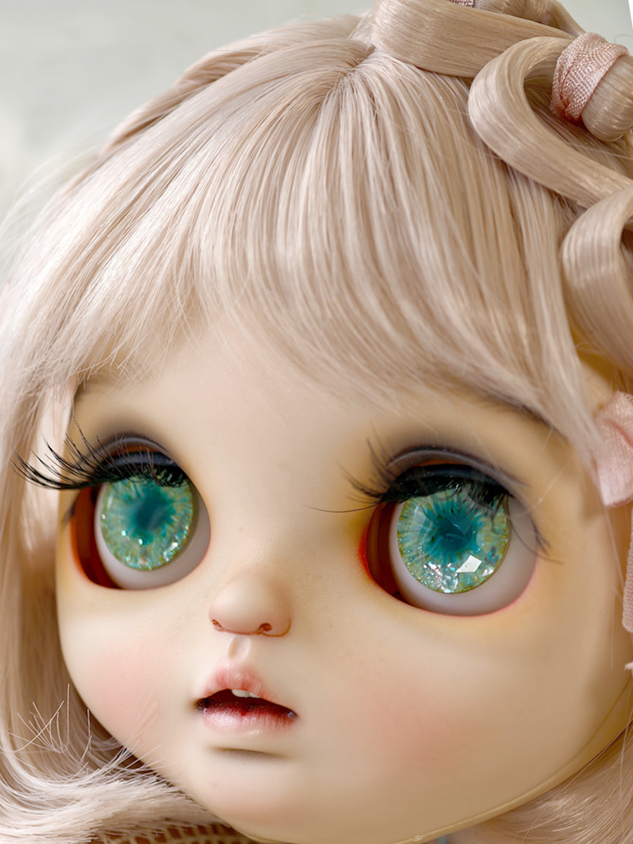 Handmade Blythe Eyechips, Green Tone, Light