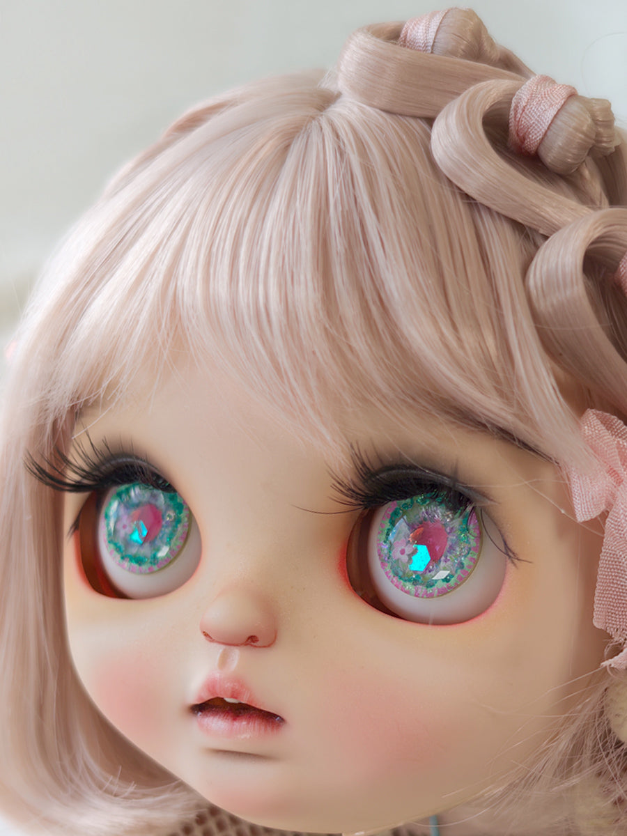 Handmade Blythe Eyechips, Green Tone, Crystal Candy