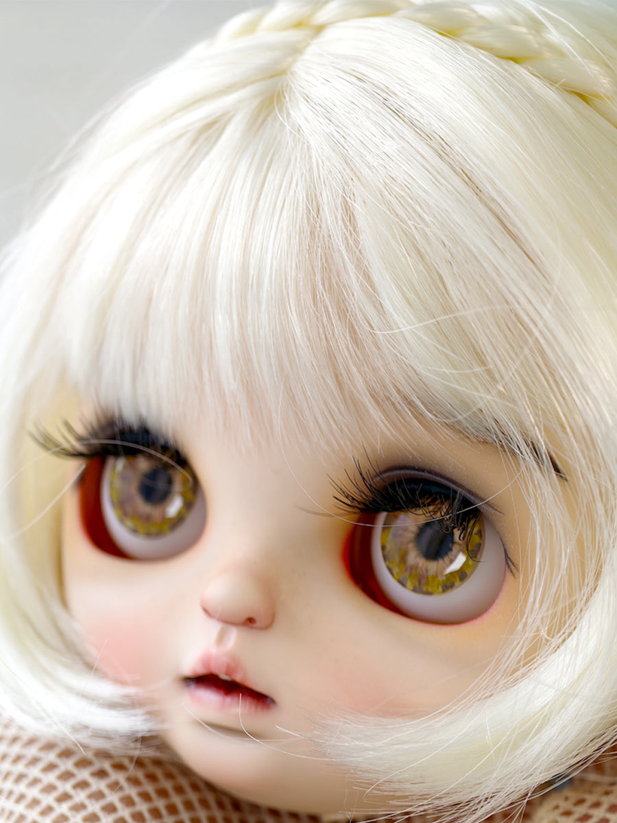 Handmade Blythe Eyechips, Golden-brown Tone, Black Pupils