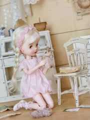 Peaches Custom 1/6 BJD OOAK - Spring Pink Braids Doll - ToastDoll