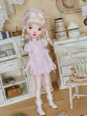 Peaches Custom 1/6 BJD OOAK Spring Pink Braids Doll｜ToastDoll