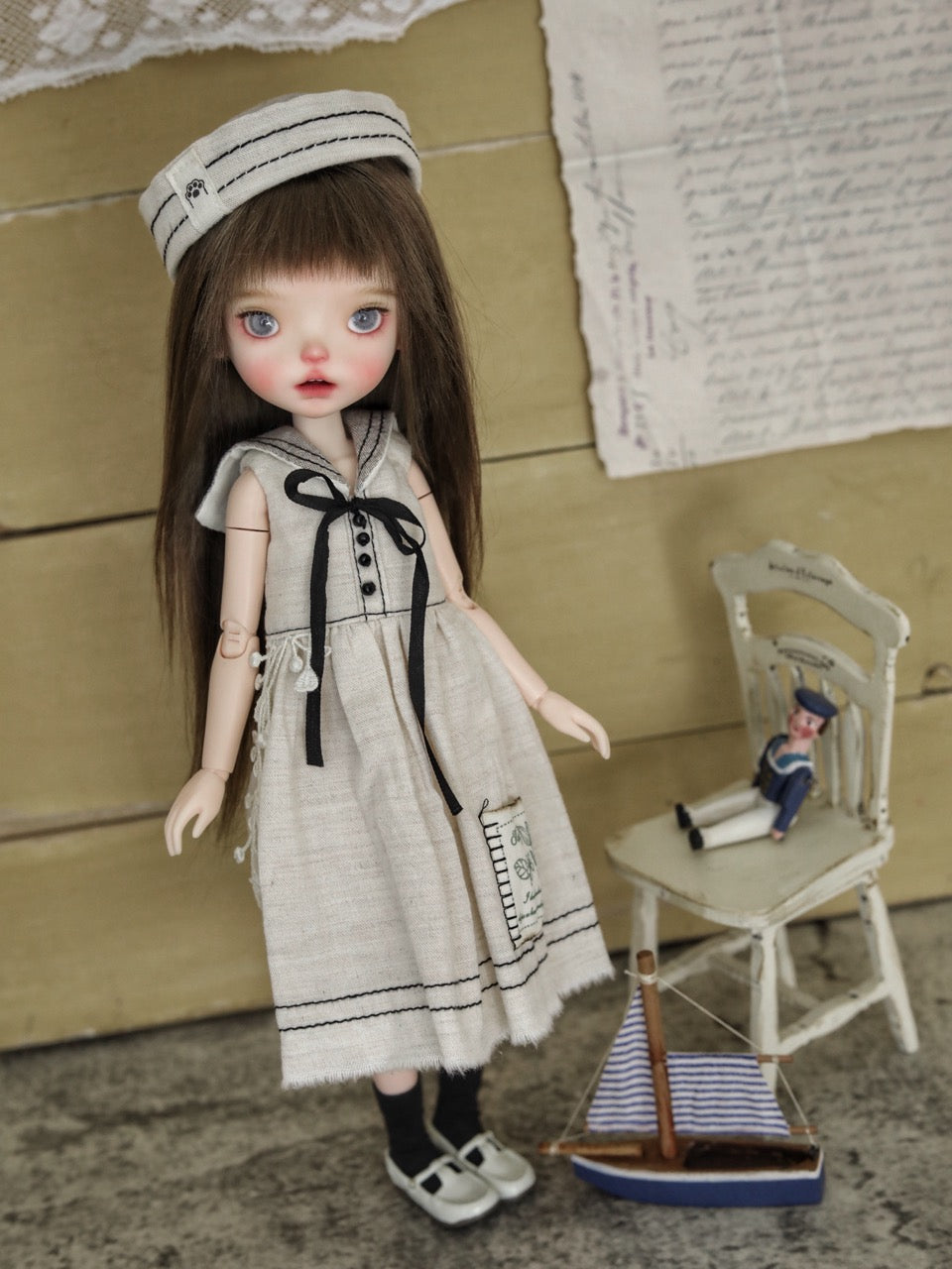 Mila Custom 1/6 BJD OOAK Vintage Sailor Doll | ToastDoll