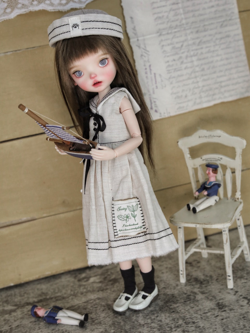 Mila Custom 1/6 BJD OOAK - Vintage Sailor Doll - ToastDoll