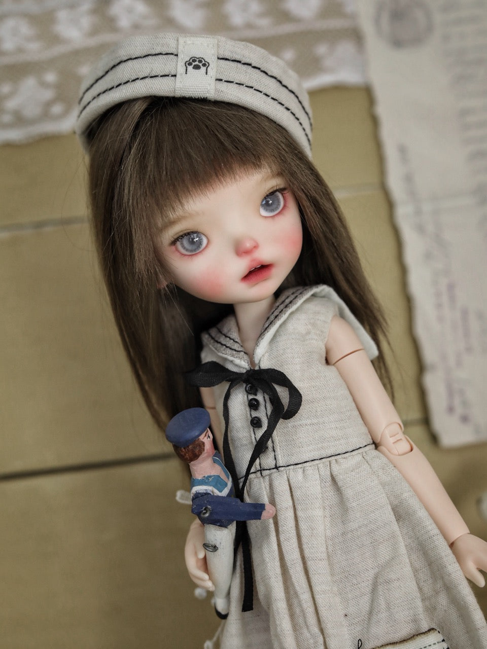 Mila Custom 1/6 BJD OOAK Vintage Sailor Doll Details | ToastDoll