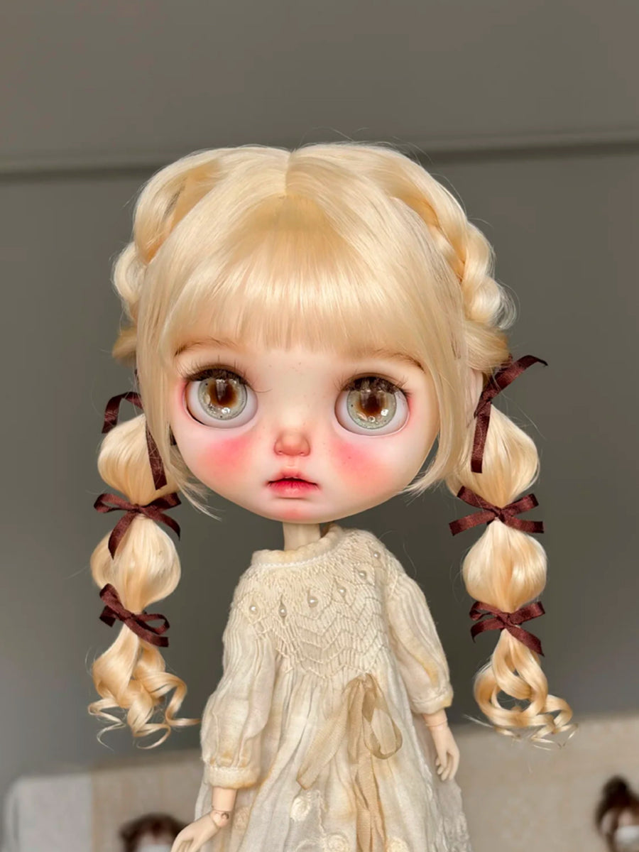 Handmade Blythe Wig, Twin Tails with Bangs