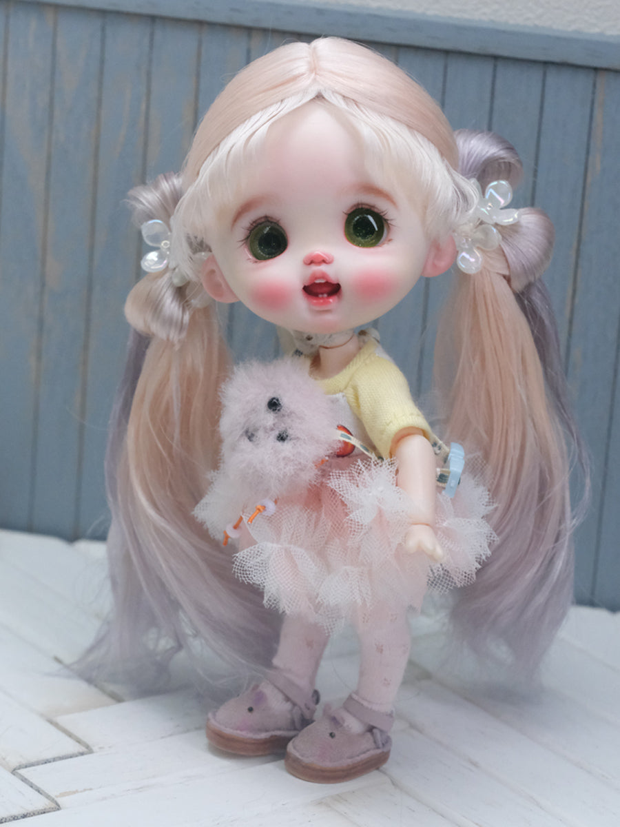 Handmade Ob11 Wig, Twin Pigtails