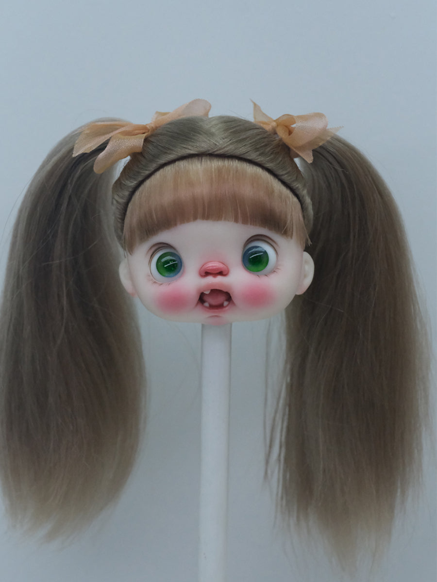 Handmade Ob11 Wig,Twin High Pigtails
