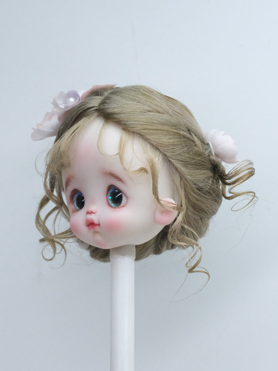 Handmade Ob11 Wig,Elegant Low Braided Buns