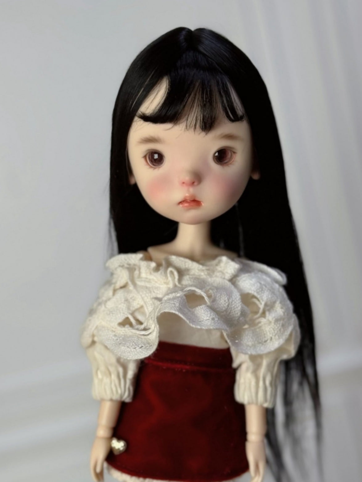 Straight Bob Curly 1/6 BJD Wig - Handmade Doll Hair - ToastDoll