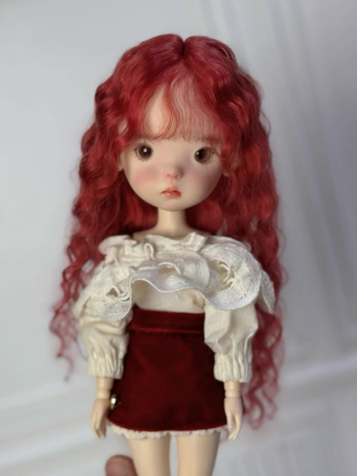 Straight Bob Curly 1/6 BJD Wig - Handmade Doll Hair - ToastDoll