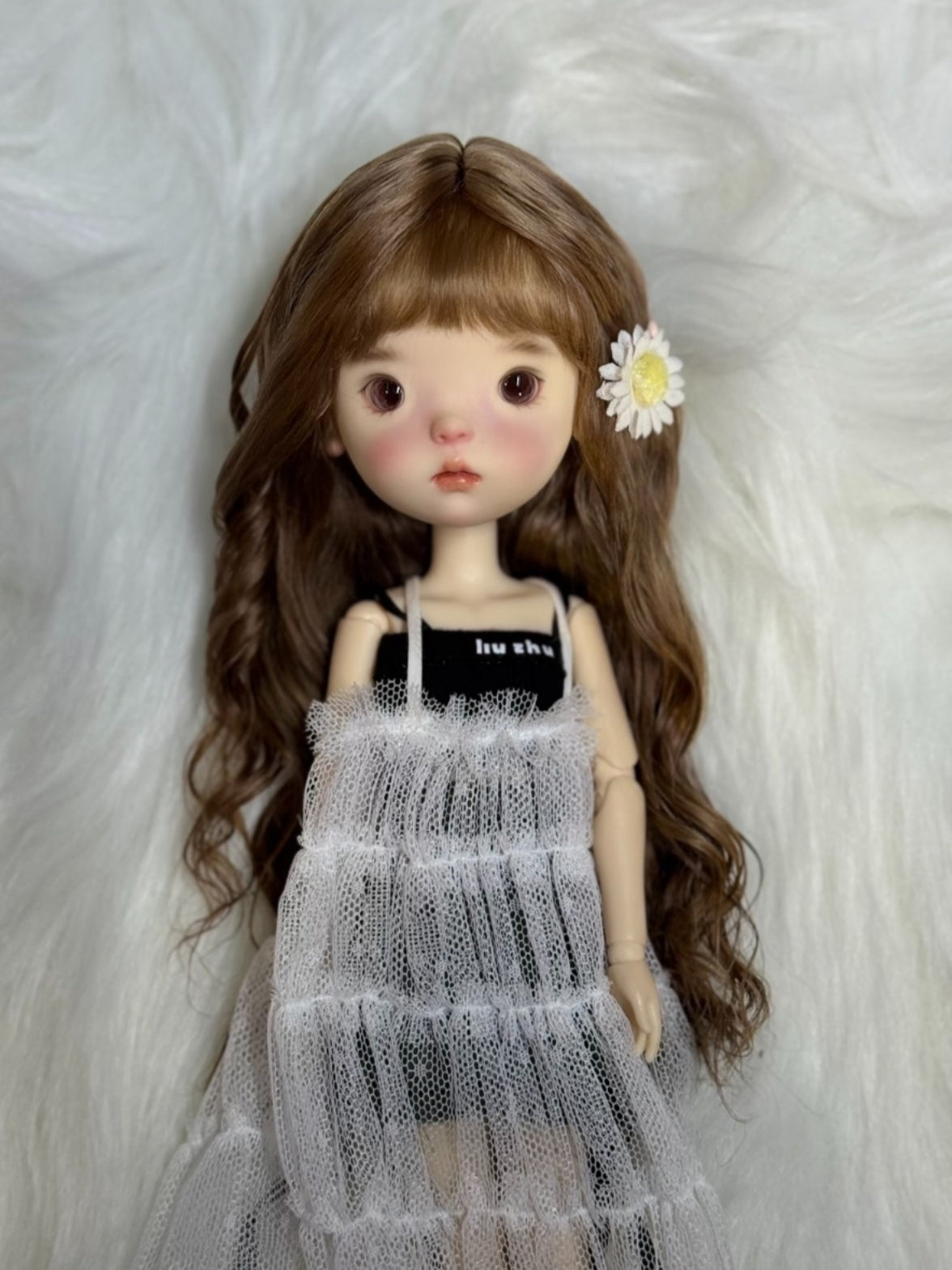 Mohair Braids Curls Ponytail 1/6 BJD Wig - Handmade Doll Hair - ToastDoll