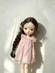 Mohair Side Braid BJD Wig - Handmade Doll Hair - ToastDoll