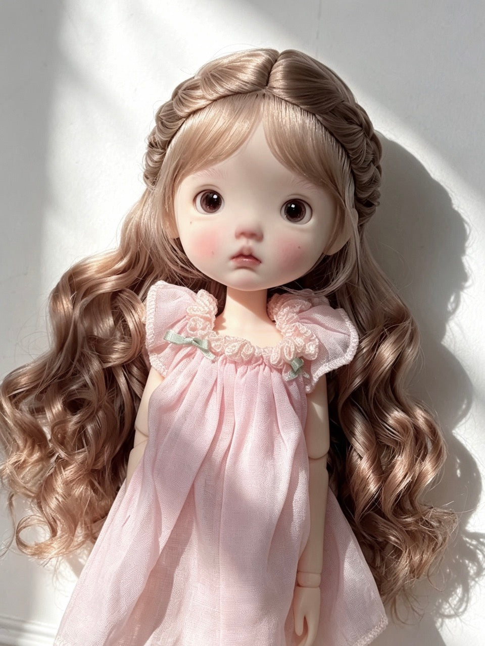 Mohair Romantic Waves BJD Wig - Handmade Doll Hair - ToastDoll