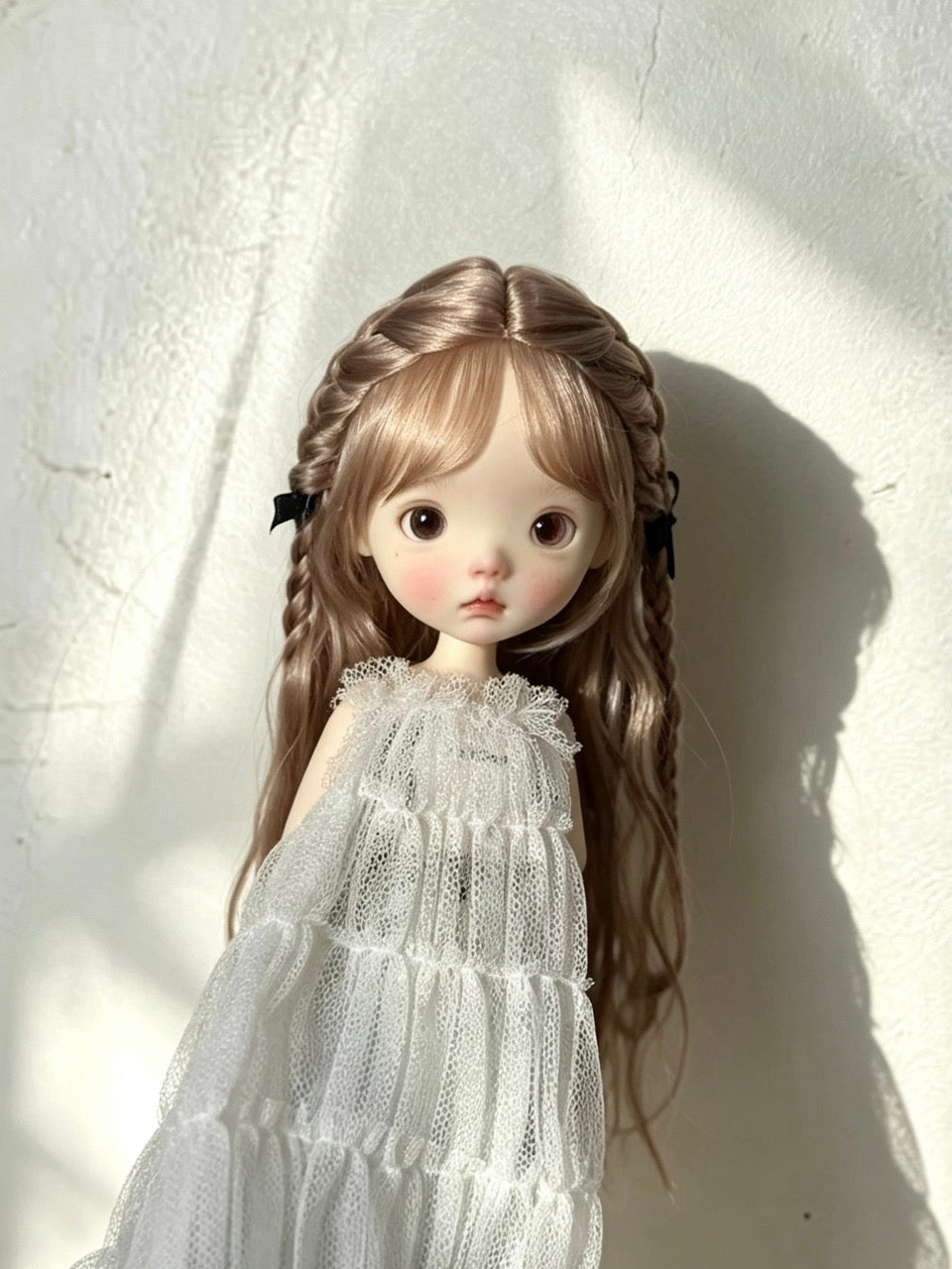 Mohair Romantic Waves BJD Wig - Handmade Doll Hair - ToastDoll