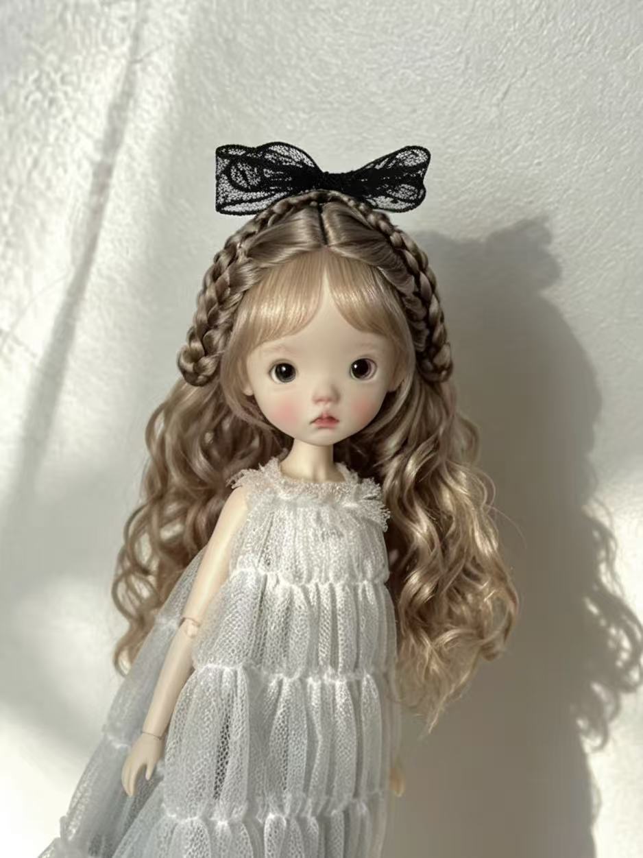 Mohair Romantic Waves BJD Wig - Handmade Doll Hair - ToastDoll